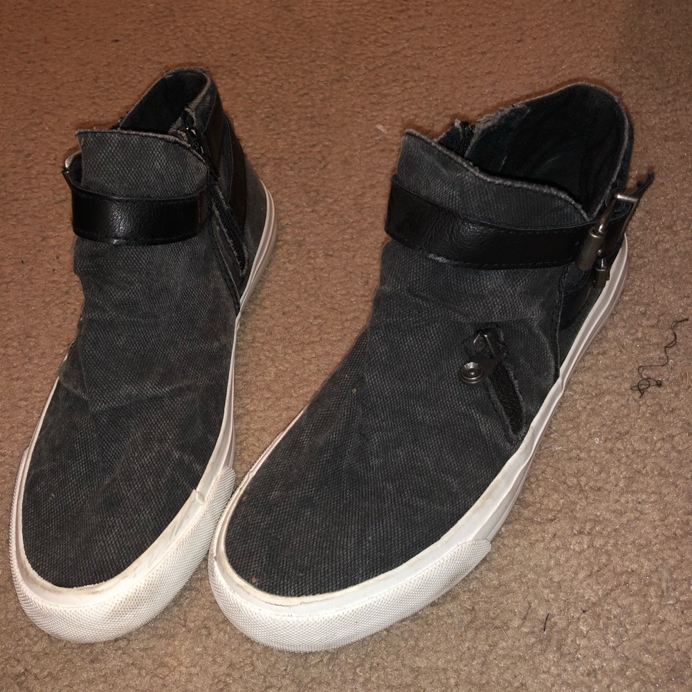 Black high top sneakers